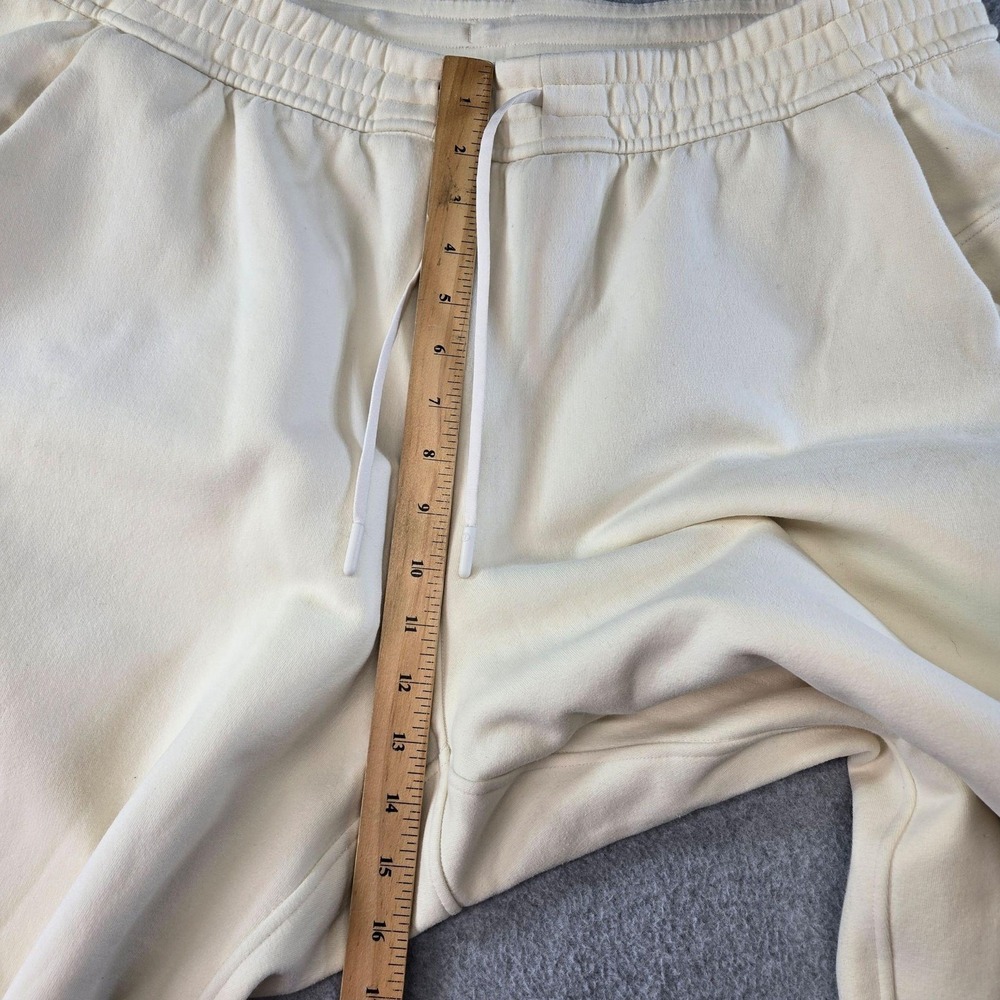 Lululemon Sweatpants Womens 16 White Relaxed Drawstring Pockets Fleece Yoga - Picture 10 of 16
